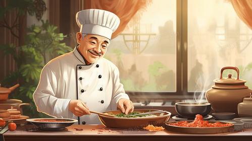 美食厨师背景高清图片,探寻厨坛传奇背后的光影故事